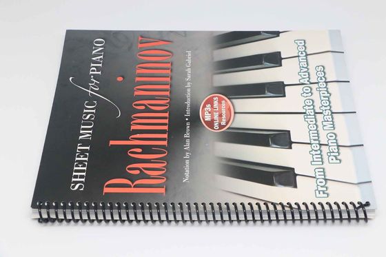 280*215mm Paperback YO Wire 80g paper Piano Music Score Book Printing Service