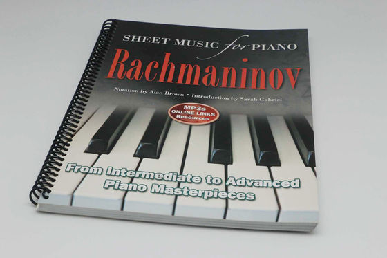 280*215mm Paperback YO Wire 80g paper Piano Music Score Book Printing Service