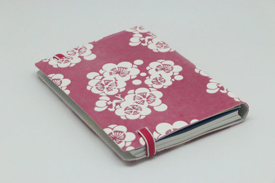 White Flower Pink Purple PU Softcover YO Wire Notebook Printing Service
