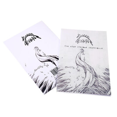 White Black Softcover Book Printing Saddle Stitch Binding