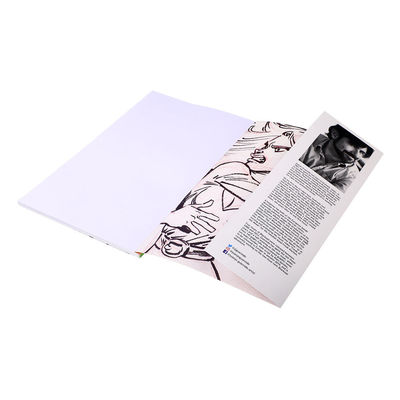 White Black Softcover Book Printing Saddle Stitch Binding