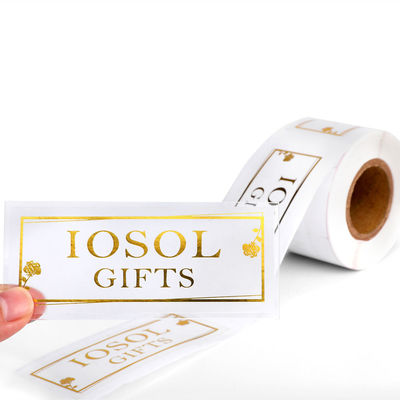 Gold Foil Logo Transparent Vinyl Sticker Die Cut  FSC certificated