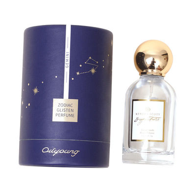 Custom Logo Printed Luxury Perfume Packaging Round Cylinder