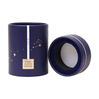Custom Logo Printed Luxury Perfume Packaging Round Cylinder