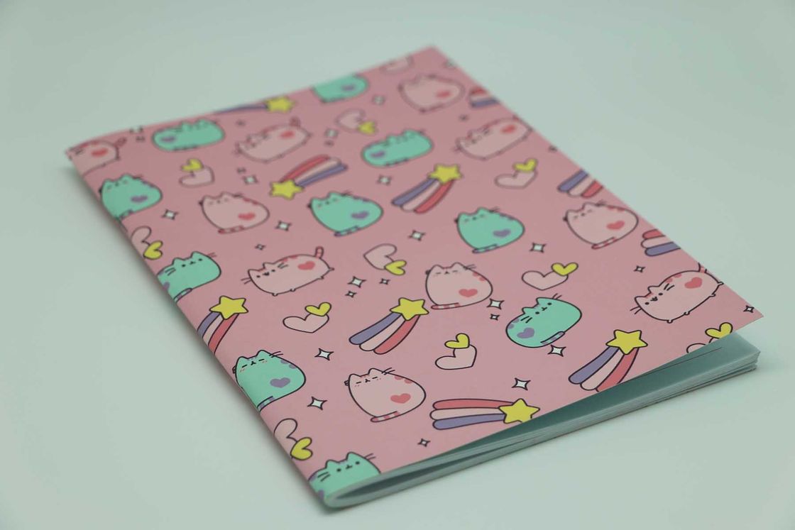 Adorable Pink Pig Softcover Saddle Stitch Binding Notebook Printing Service
