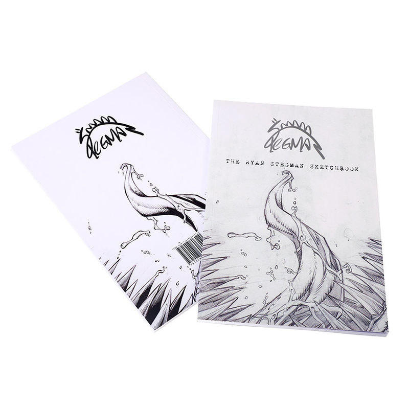 White Black Softcover Book Printing Saddle Stitch Binding